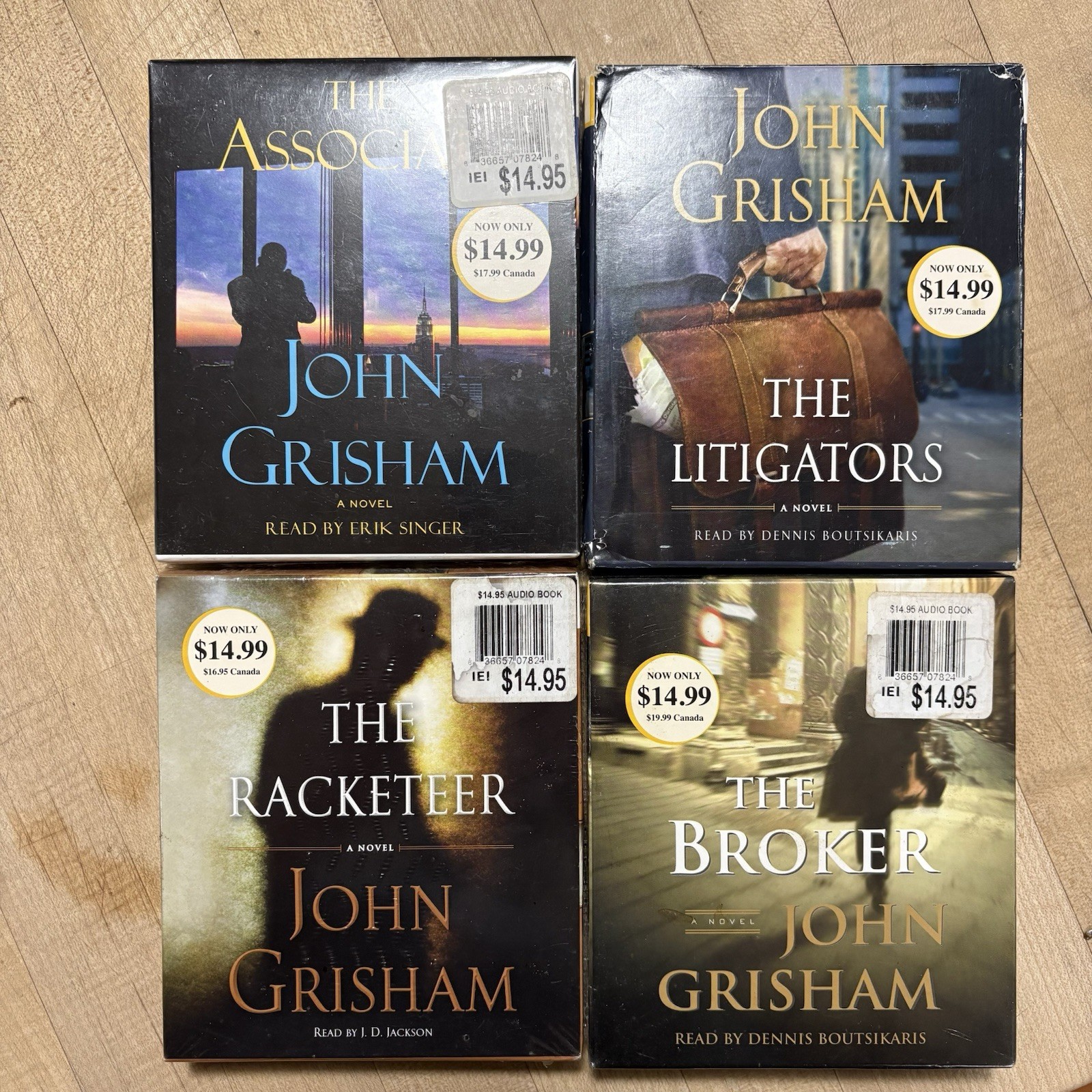 Lot 4 JOHN GRISHAM AUDIO BOOK CD SETS The Broker Racketeer Associate Litigators
