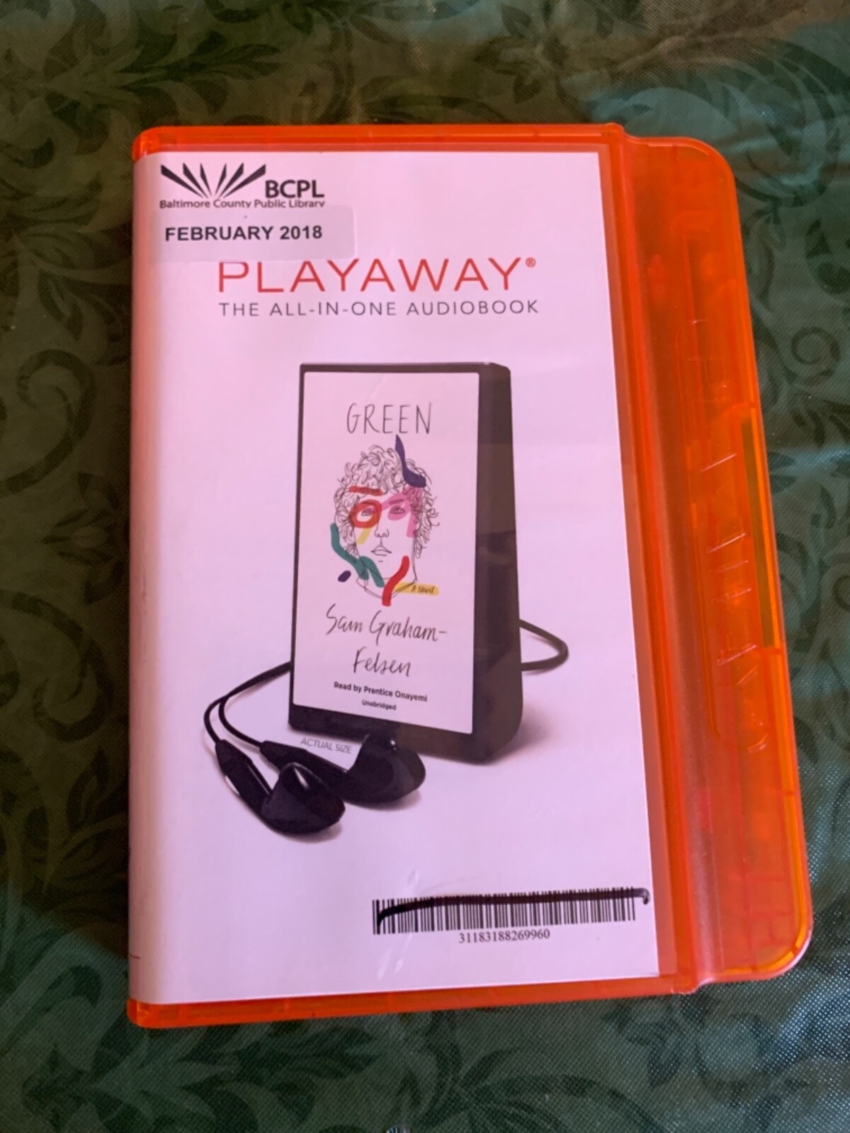 Green Sam Graham Felsen Unabridged PLAYAWAY BOOK shelf198