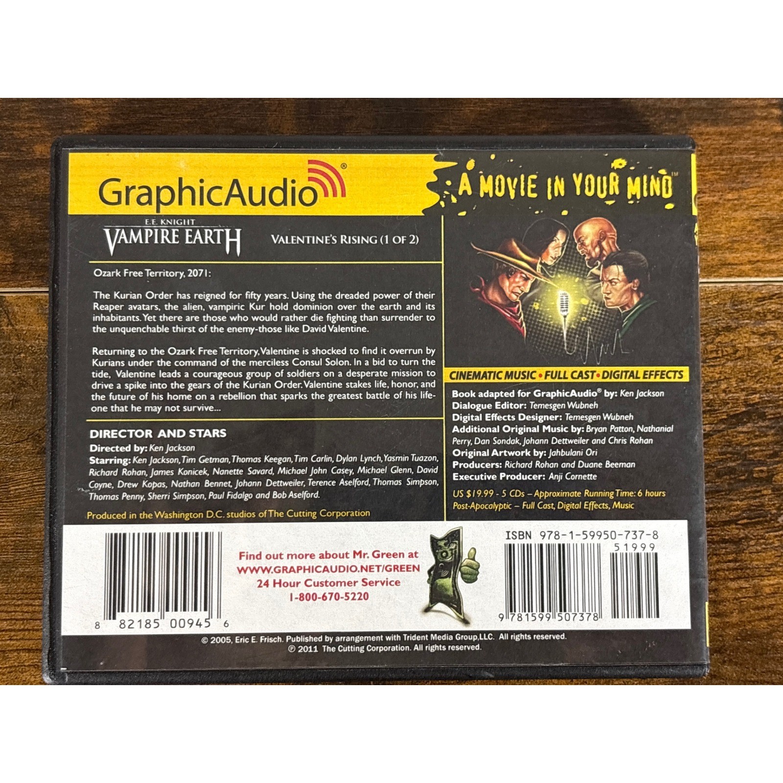 GraphicAudio Vampire Earth Valentine’s Rising 1 of 2 E.E. Knight 5 CD Audiobook