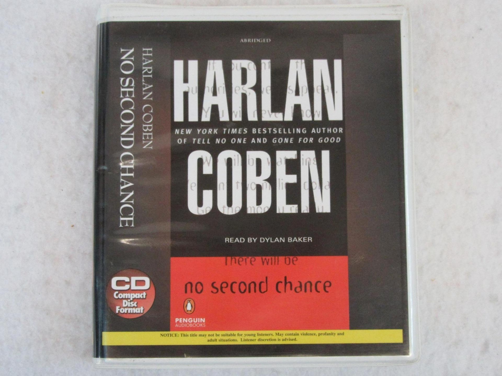 Harlan Coben NO SECOND CHANCE 5 CD’s Read by DYLAN BAKER Abridged Penguin 2003