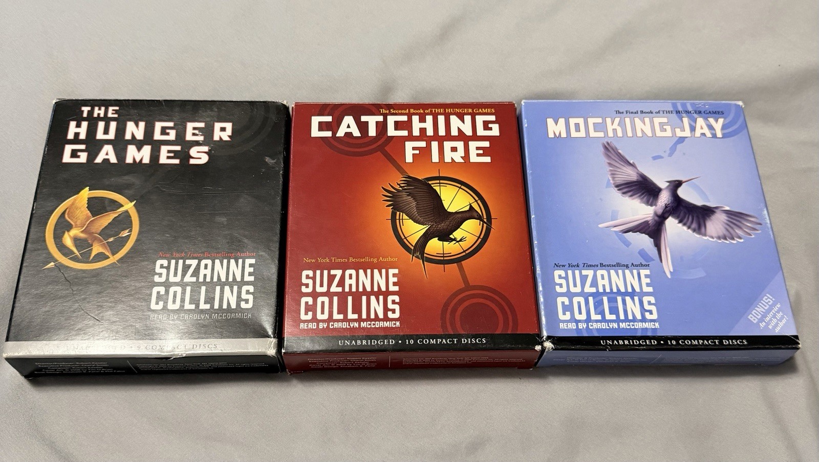 The Hunger Games Catching Fire Mockingjay Trilogy Unabridged CD Audiobook Set