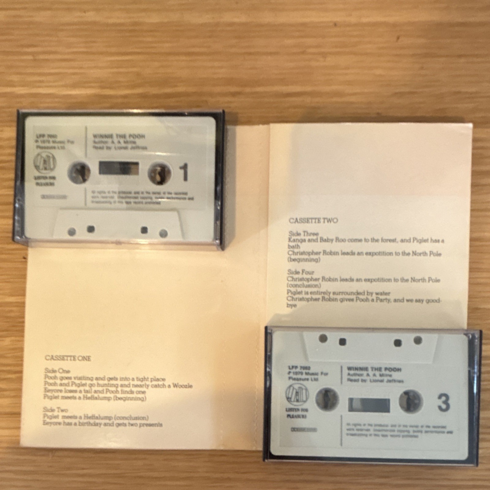 A. A. Milne Winnie the Pooh Audiobook Cassette Set Lionel Jeffries Listen for P…