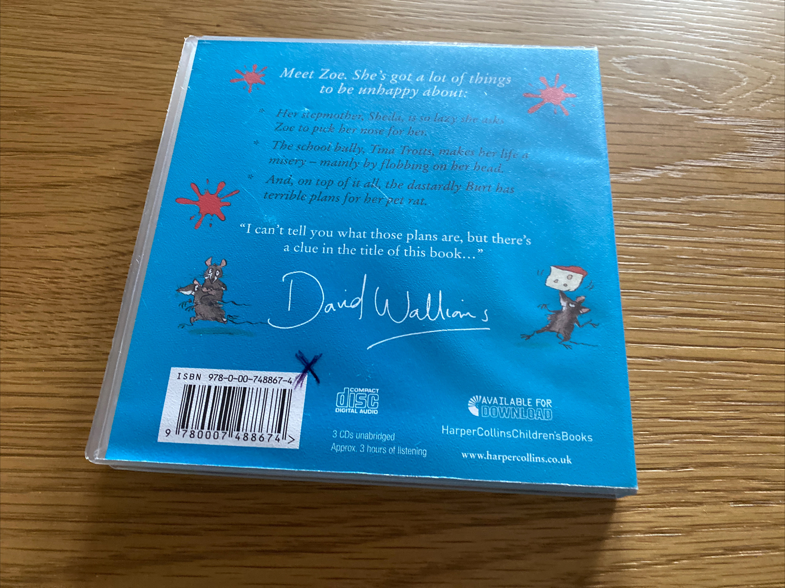Ratburger 3 CD Unabridged Audio Book by David Walliams