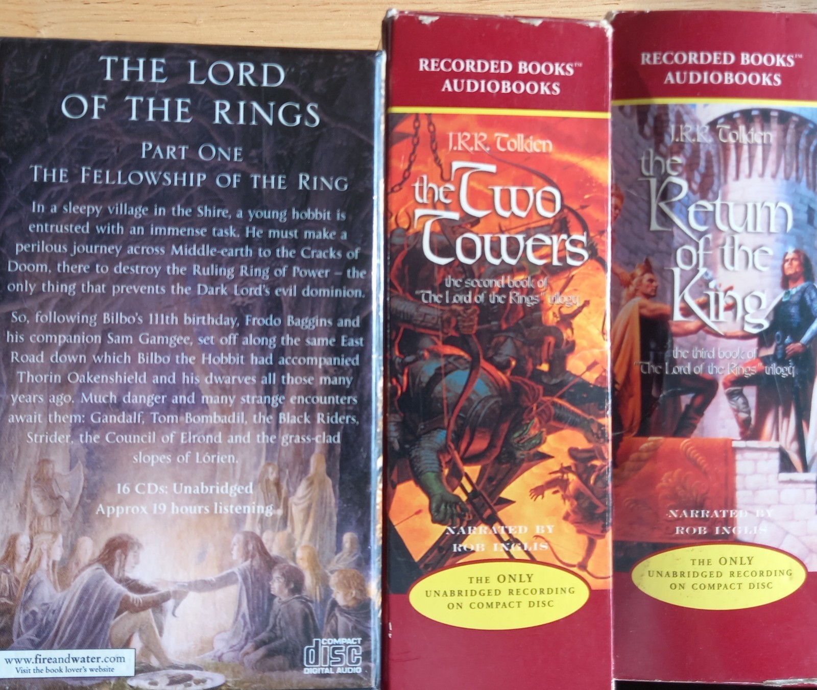 Tolkien LORD OF RINGS Fellowship Tower Return Unabridged CD Audio Books VG