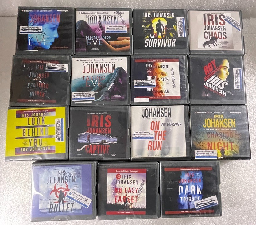 Iris Johansen Thriller Audiobook CD Lot — 15 Books Unabridged Eve Duncan
