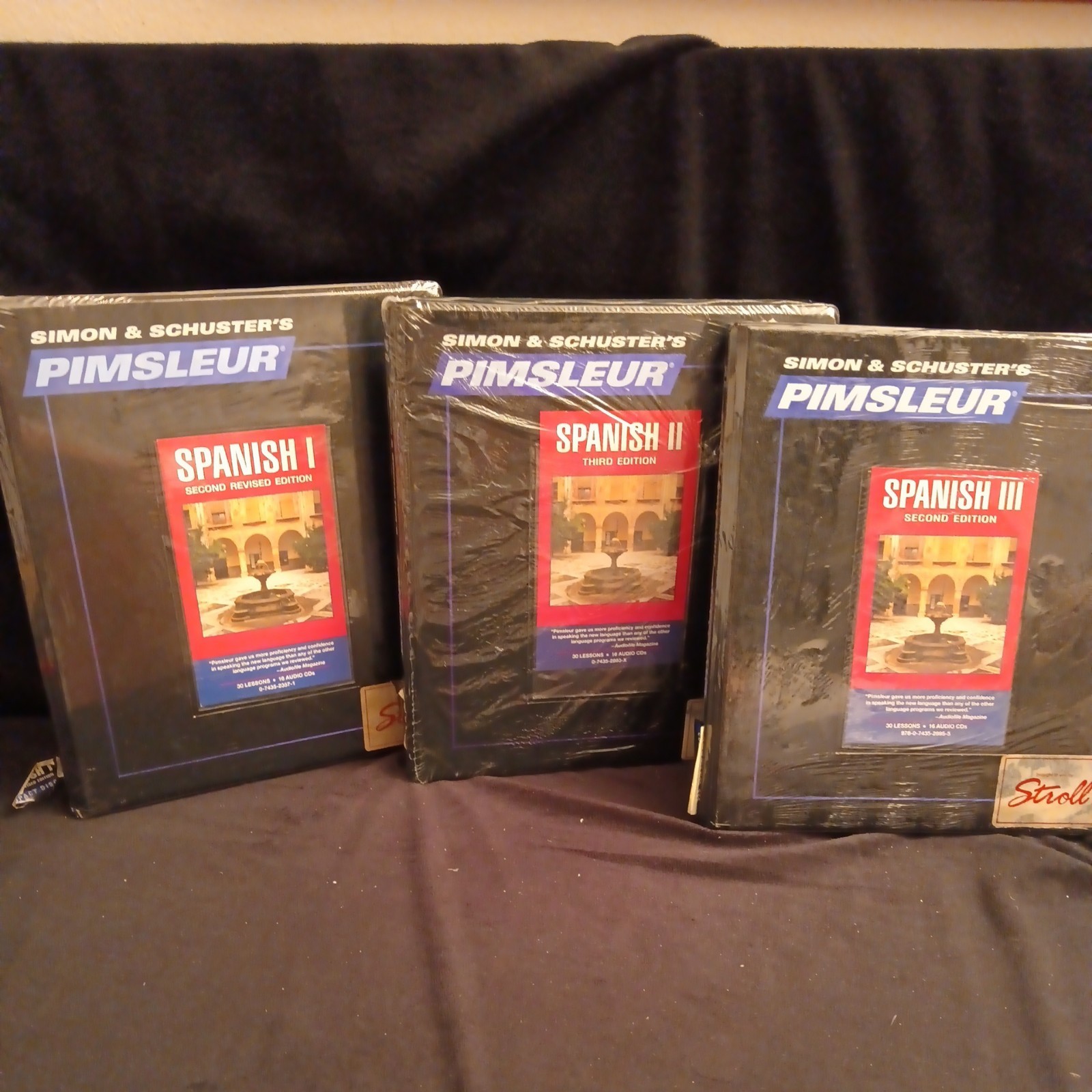 Pimsleur Method Spanish 1, 2 & 3 Simon & Schuster’s 90 lessons 48 CDs