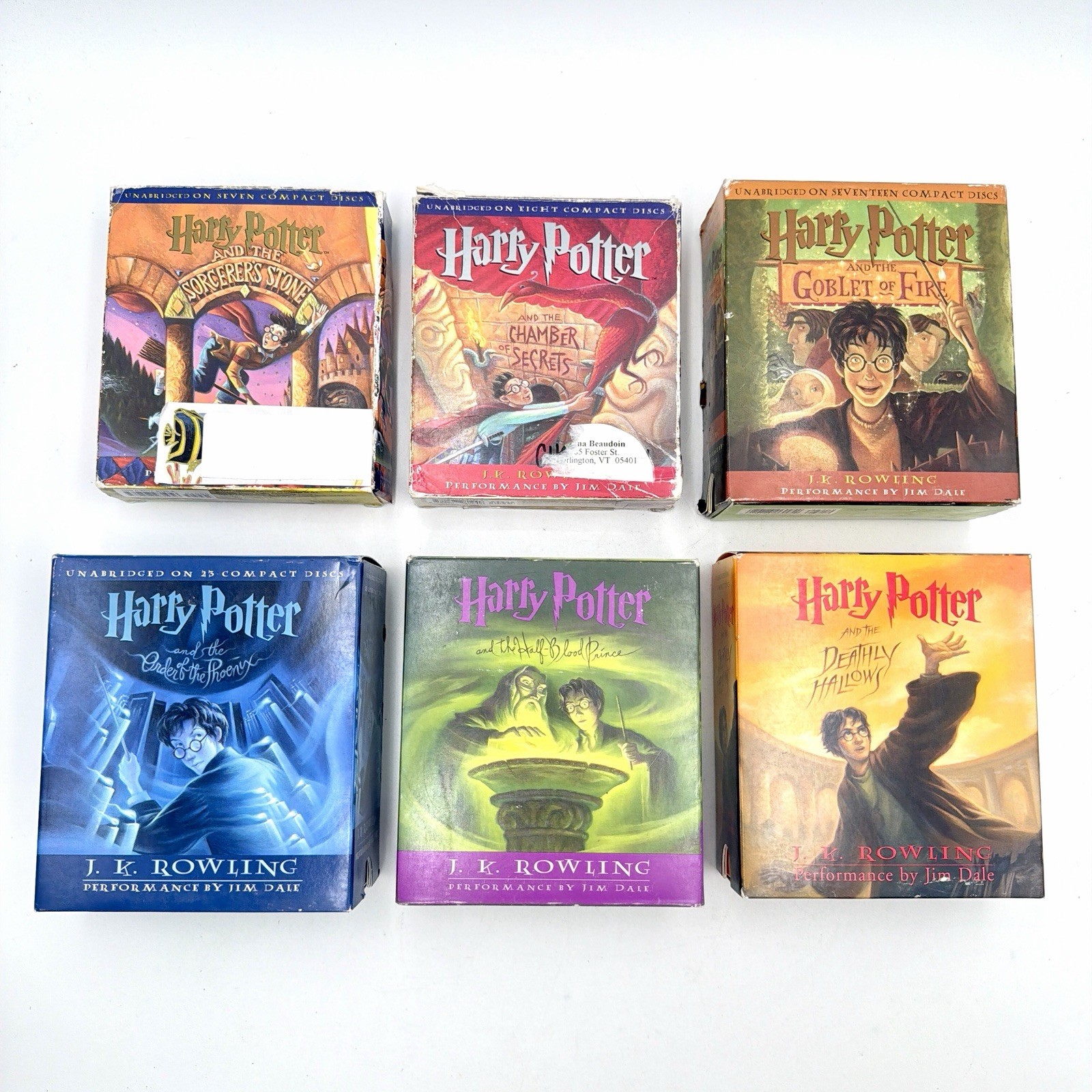 Harry Potter CD Audiobooks Set 1 2 4 5 6 7 By Jim Dale (Missing Book 3)