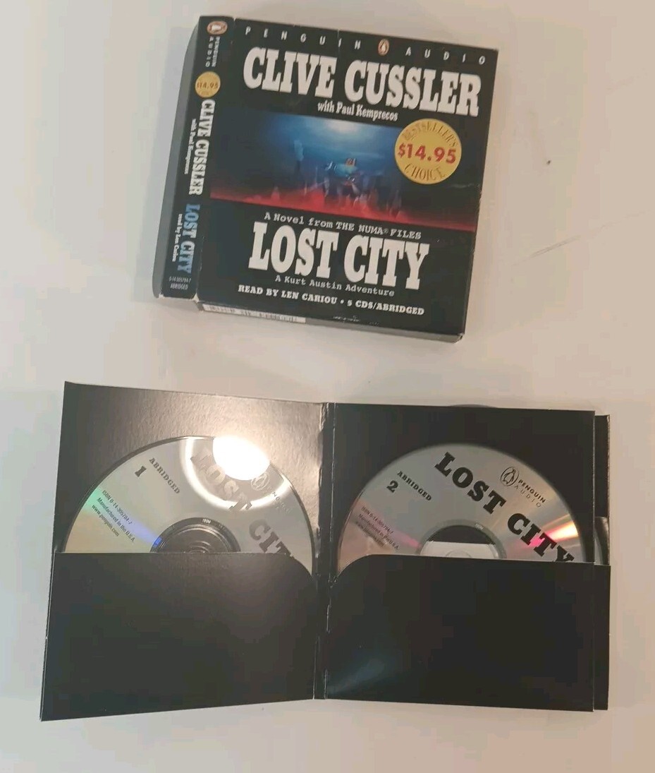 Set Of 2 -Lost City (NUMA Files) & Polar Shift — Audiobook CDs By Clive Cussler