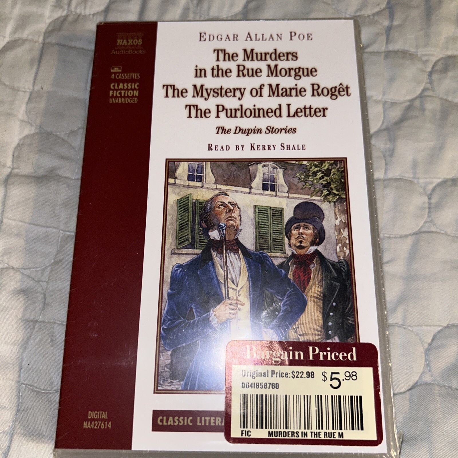 Edgar Allan Poe CASSETTES The Murders in Rue Morgue Mystery of Marie Roget Purlo