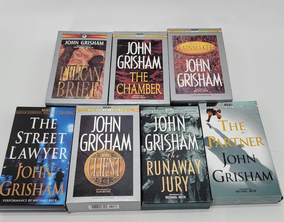 Josh Grisham Audio Book Cassette Lot of 7 Abridged Books Partner Client Chamber
