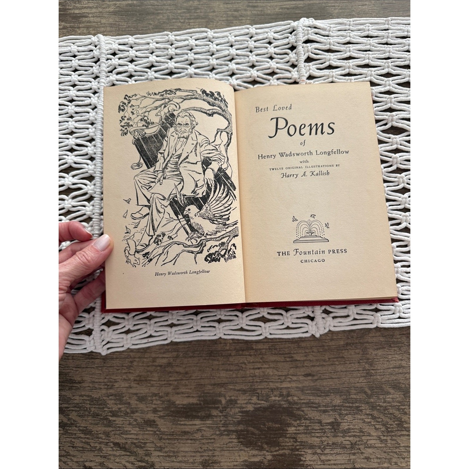Vintage Longfellow Best Loved Poems World’s Greatest Literature Decorative Book