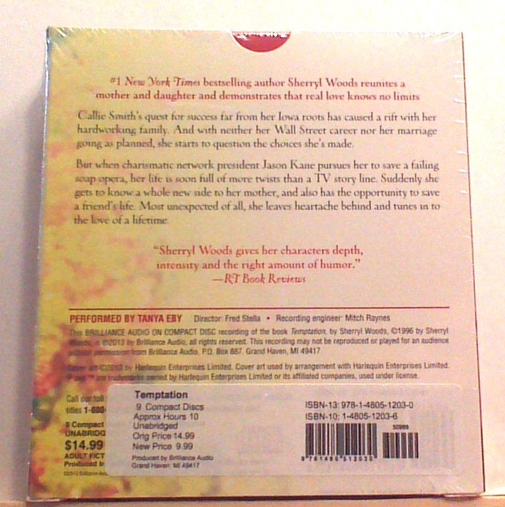NEW *Sealed* AUDIO BOOK on CDs TEMPTATION Sherryl Woods