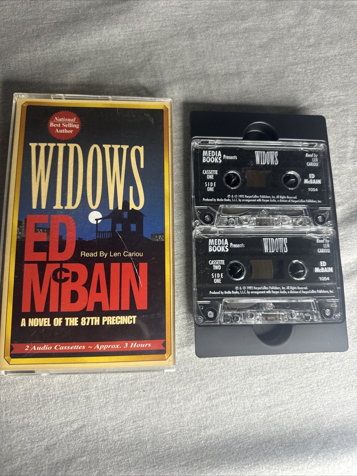 Audio Book Ed McBain — Widows, 2 Cassettes, 3 hours read by Len Cariou