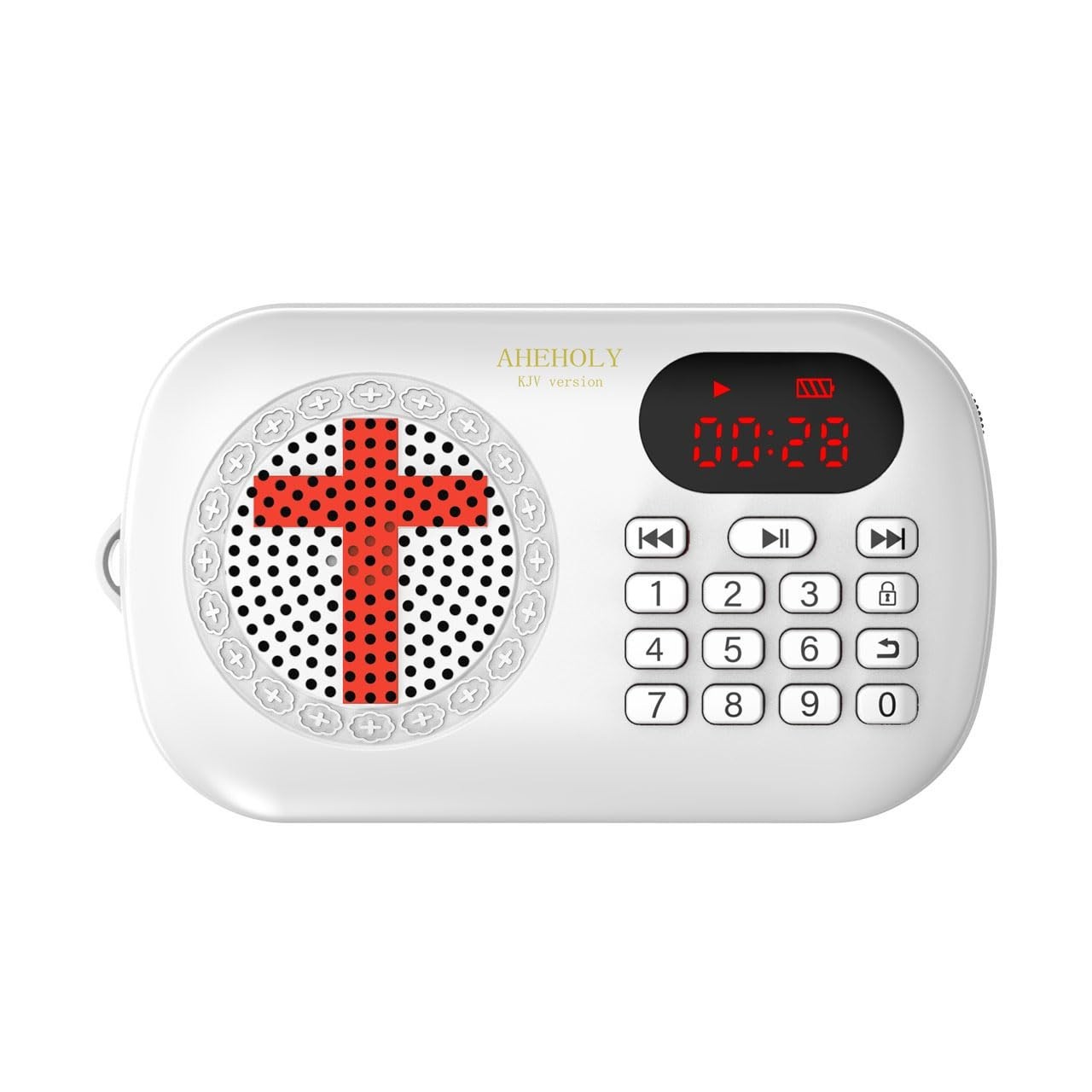 Portable KJV Audio Bible Player — Complete Old & New Testaments, Rechargeable, C