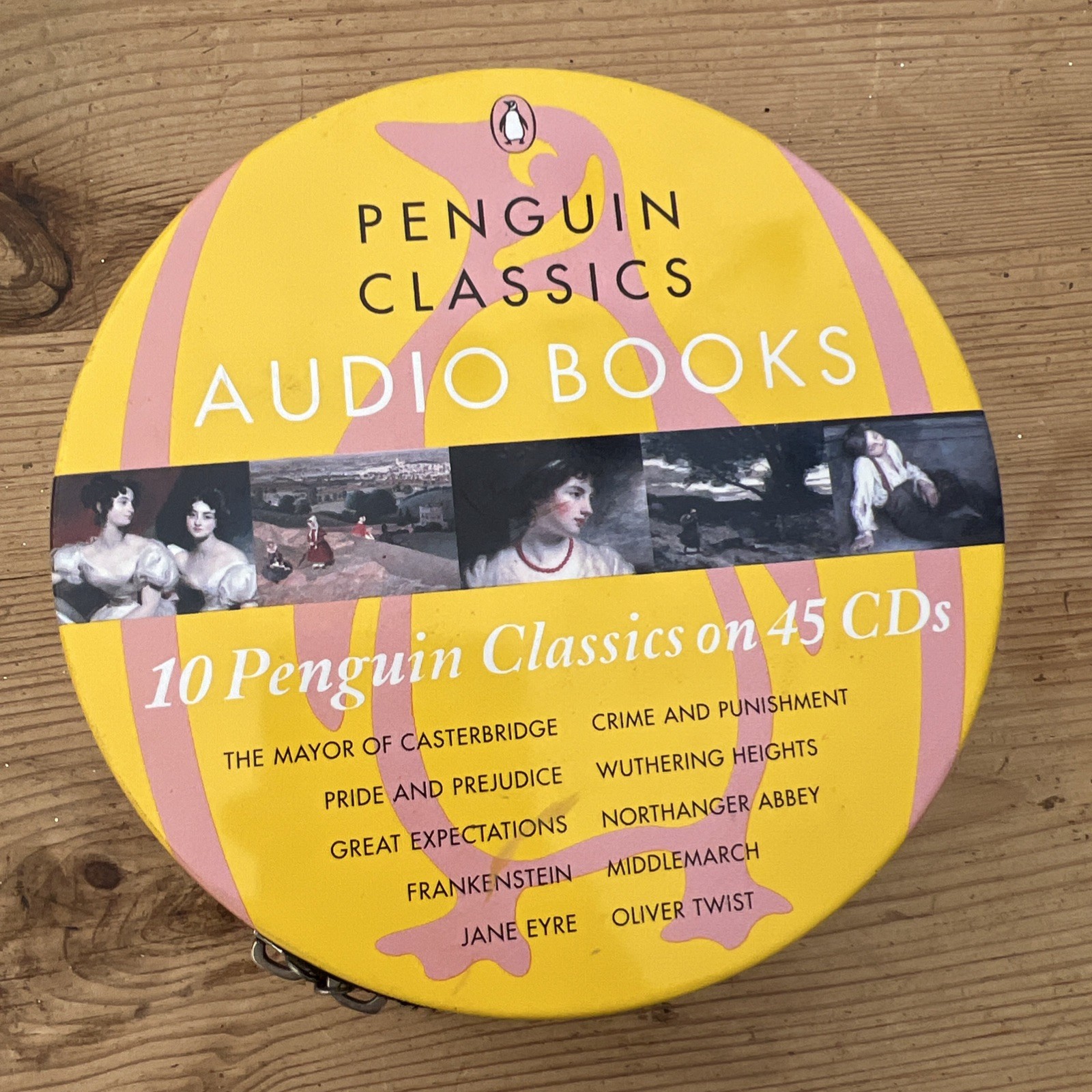 10 PENGUIN CLASSICS CD AUDIO BOOKS ON 45 CDs IN ZIPPED TIN / CASE