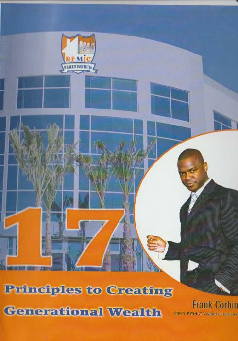 17 Principles To Creating Generational Wealth AUDIO BOOK CD Frank Corbin finance