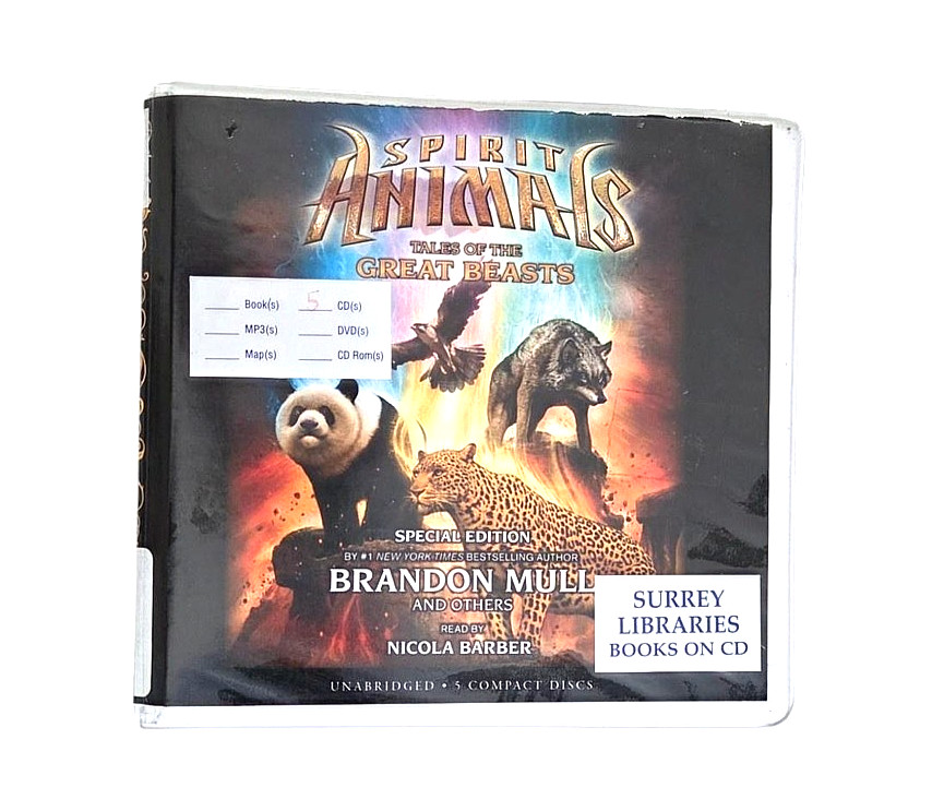 Spirit Animals Great Beasts Brandon Mull Scholastic 5 CD Audiobook Ex-Library