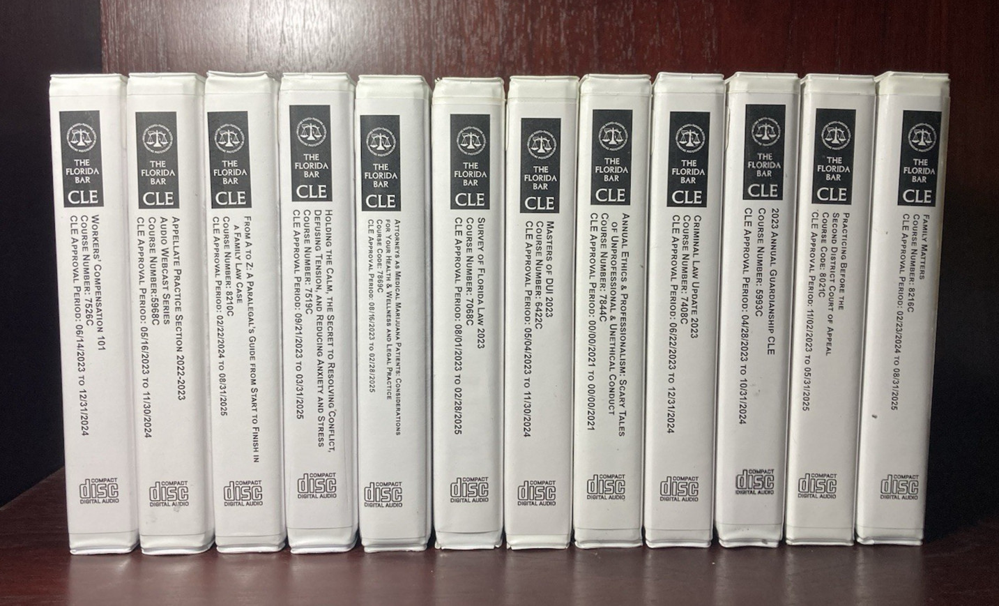Lot of 12 Courses — The Florida Bar CLE CD Audio Courses — list in description