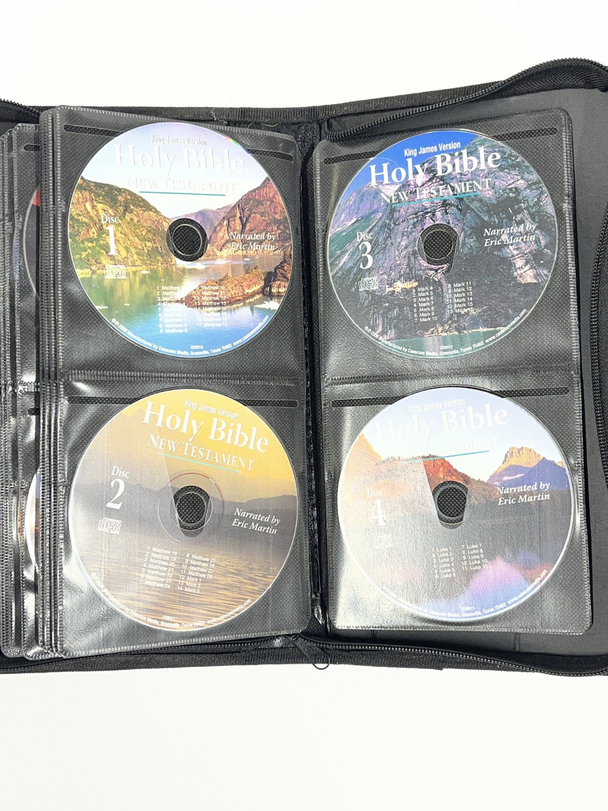 King James Version Audio Bible COMPLETE 60 CD SET + Zipper Case -ERIC MARTIN