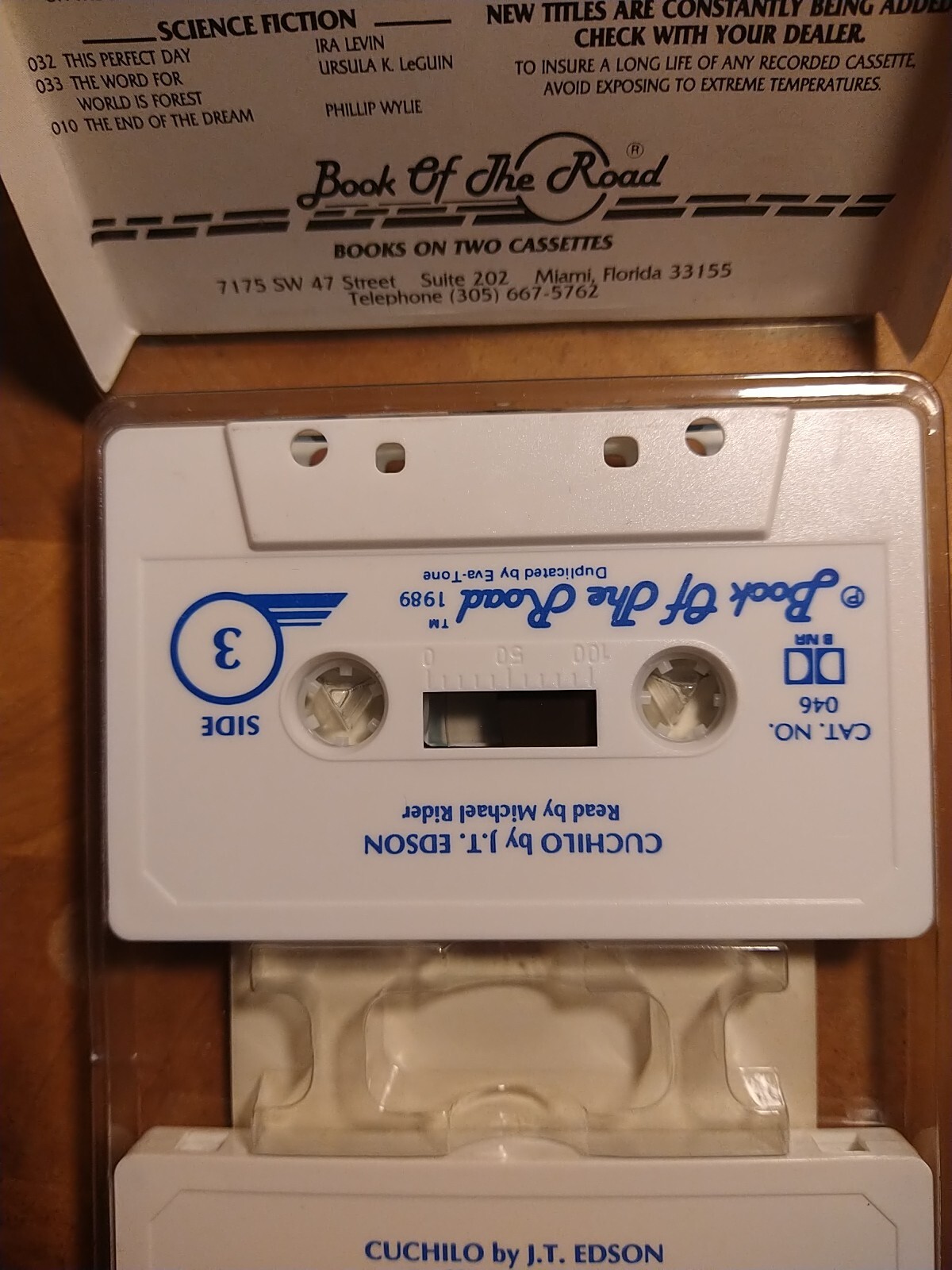 Cuchilo by JT Edson; Audio Cassette Book of the Road 1989