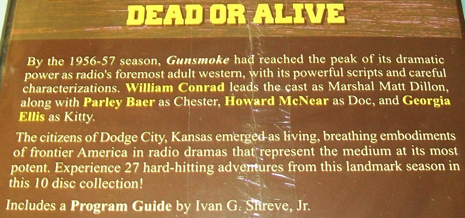 Gunsmoke: Dead or Alive (10-CD Set, 2018, Radio Spirits) New Unopened!