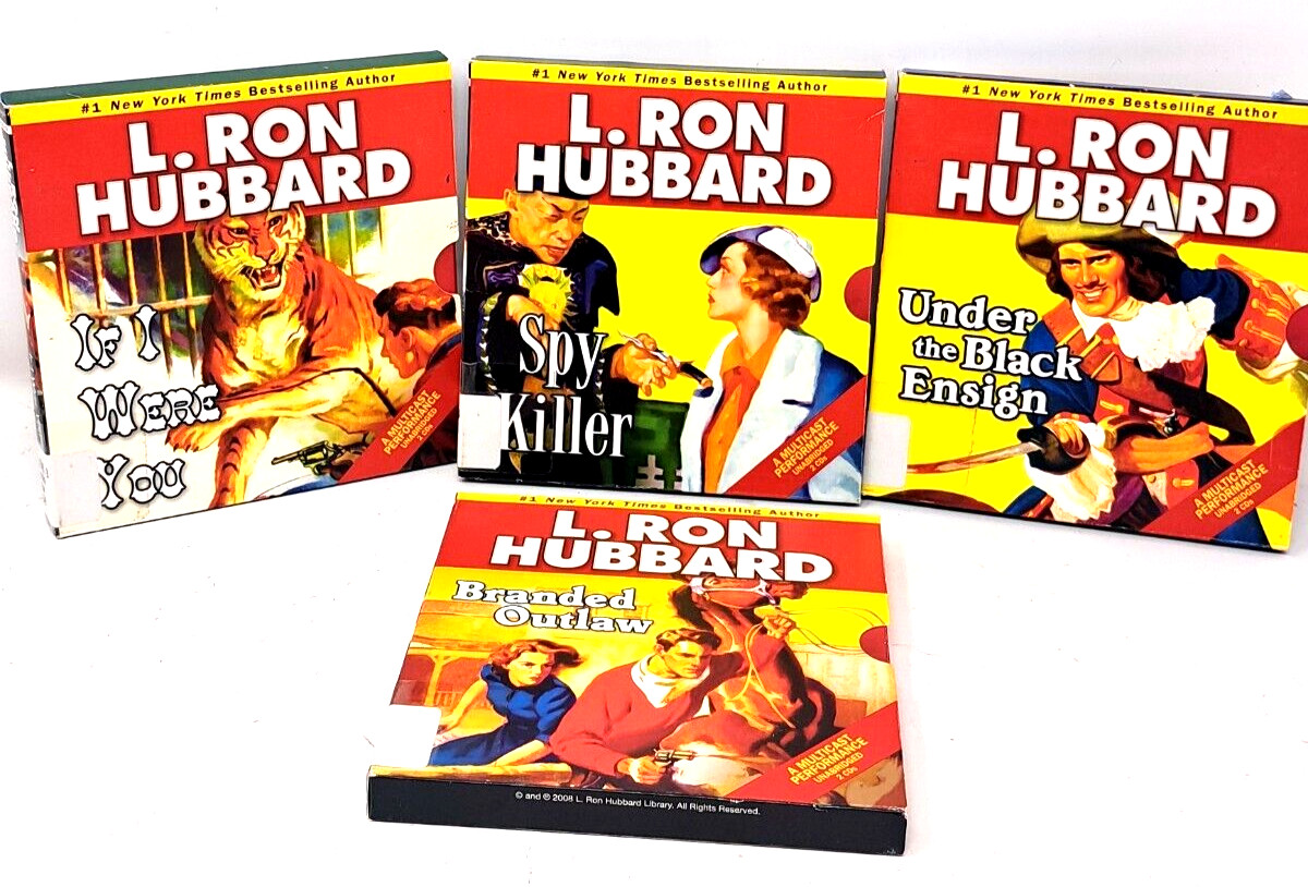 L Ron Hubbard Audiobook Lot 4 Stories Spy Killer, Branded Outlaw, If I Were You+