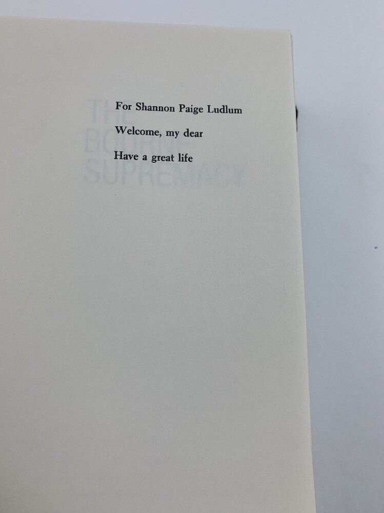 THE BOURNE SUPREMACY by Robert Ludlum HC DJ 1st/2nd Printing?