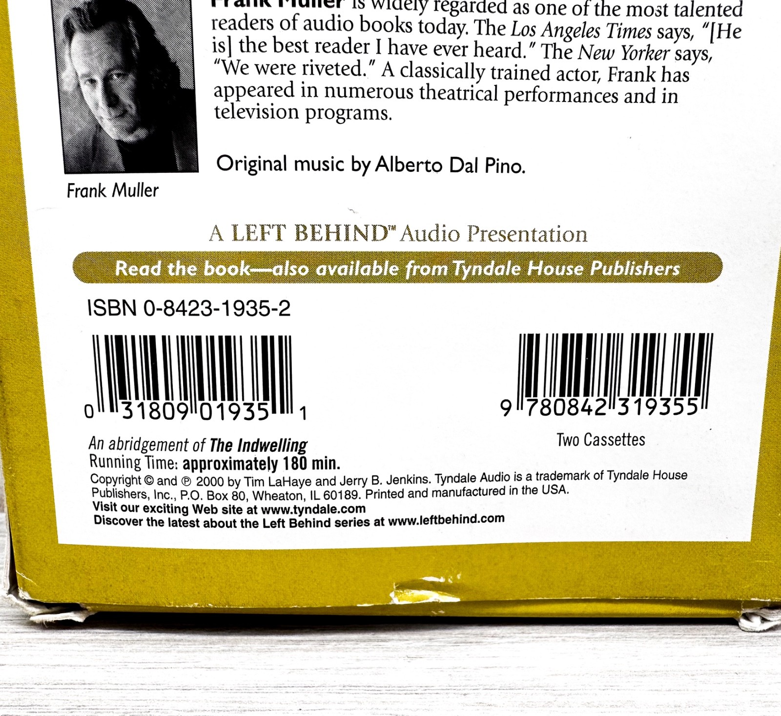 The Indwelling Left Behind Audio Book 2 Cassette Set Tim LaHaye Frank Muller