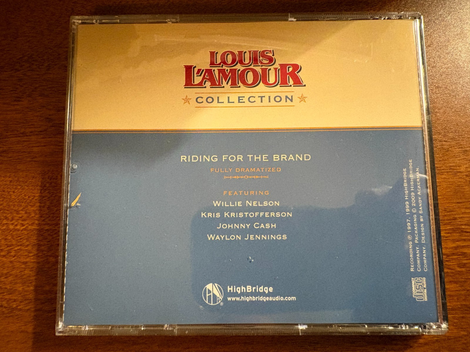 Louis L’Amour Collection 4 Audiobook CD’s Set Wooden Box – Willie Nelson