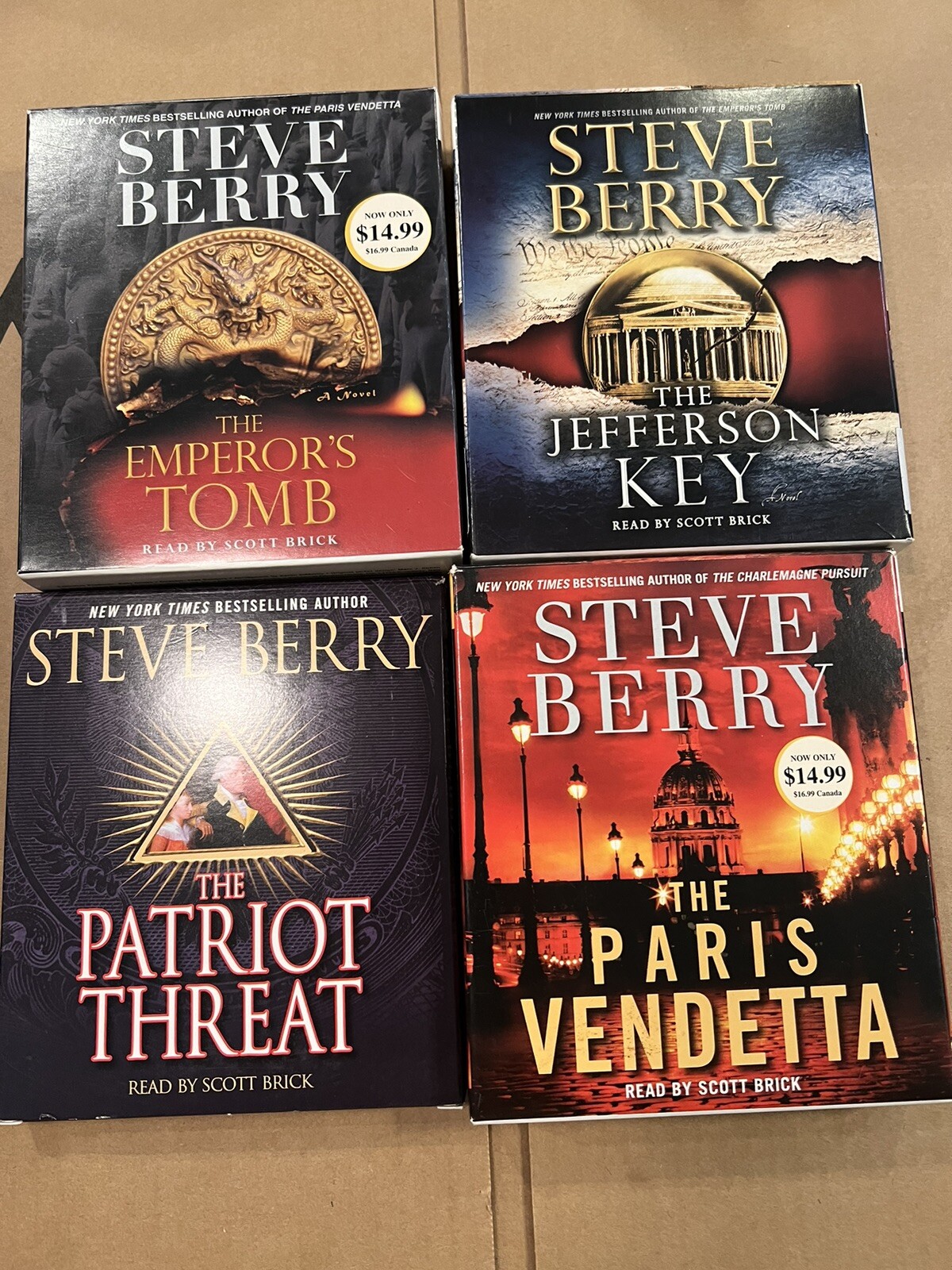 Steve Berry Audiobook Lot On CD Jefferson Key Paris Vendetta Patriot Threat