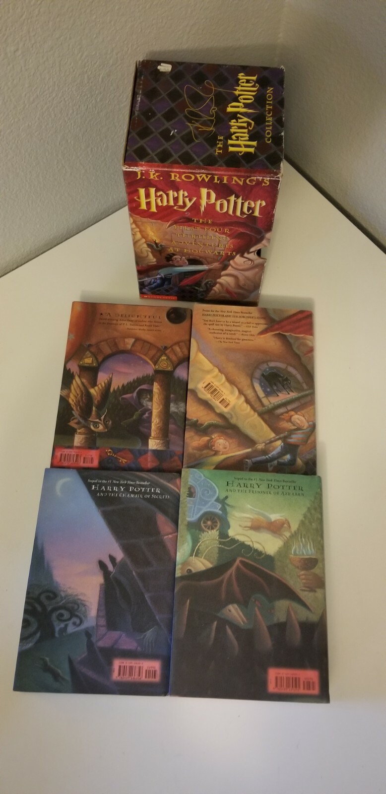 Harry Potter 4 Book Box Complete Set Collection 1 2 3 4 5 6 7