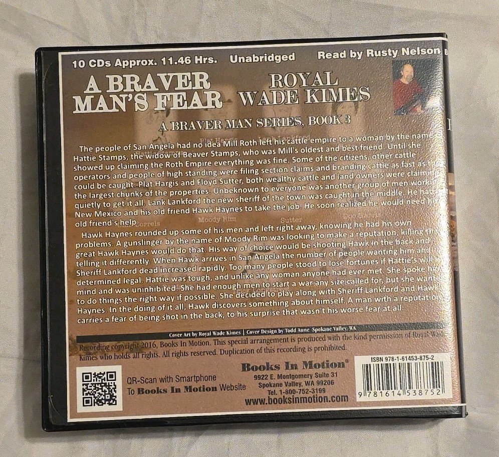 #4875 Books In Motion Royal Wade Kimes A Brave Unabridged 10 CD’s In Spiral Case