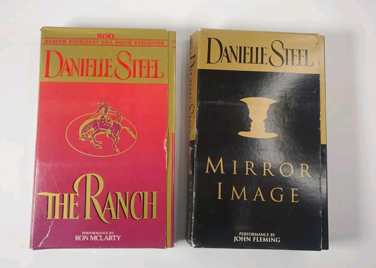 Lot Of 2 Audiobooks By Danielle Steel — Cassette Tapes The Ranch & Mirror Image