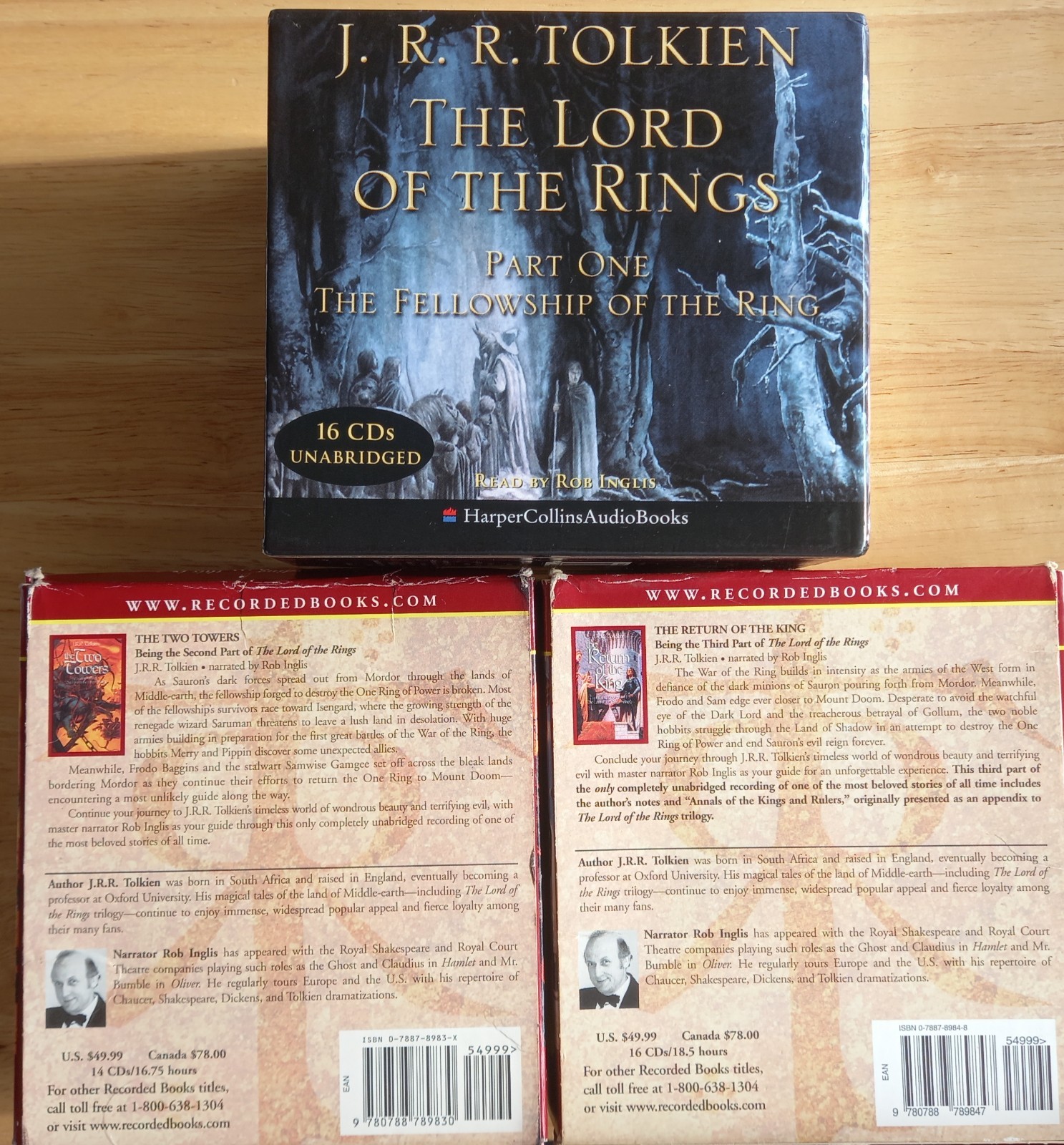 Tolkien LORD OF RINGS Fellowship Tower Return Unabridged CD Audio Books VG