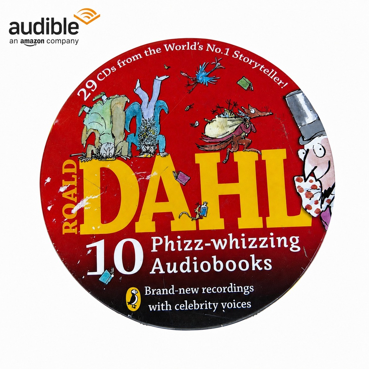 Roald Dahl 10 Audiobooks 29 CD Box Set Puffin Celebrity Readers Complete Collect