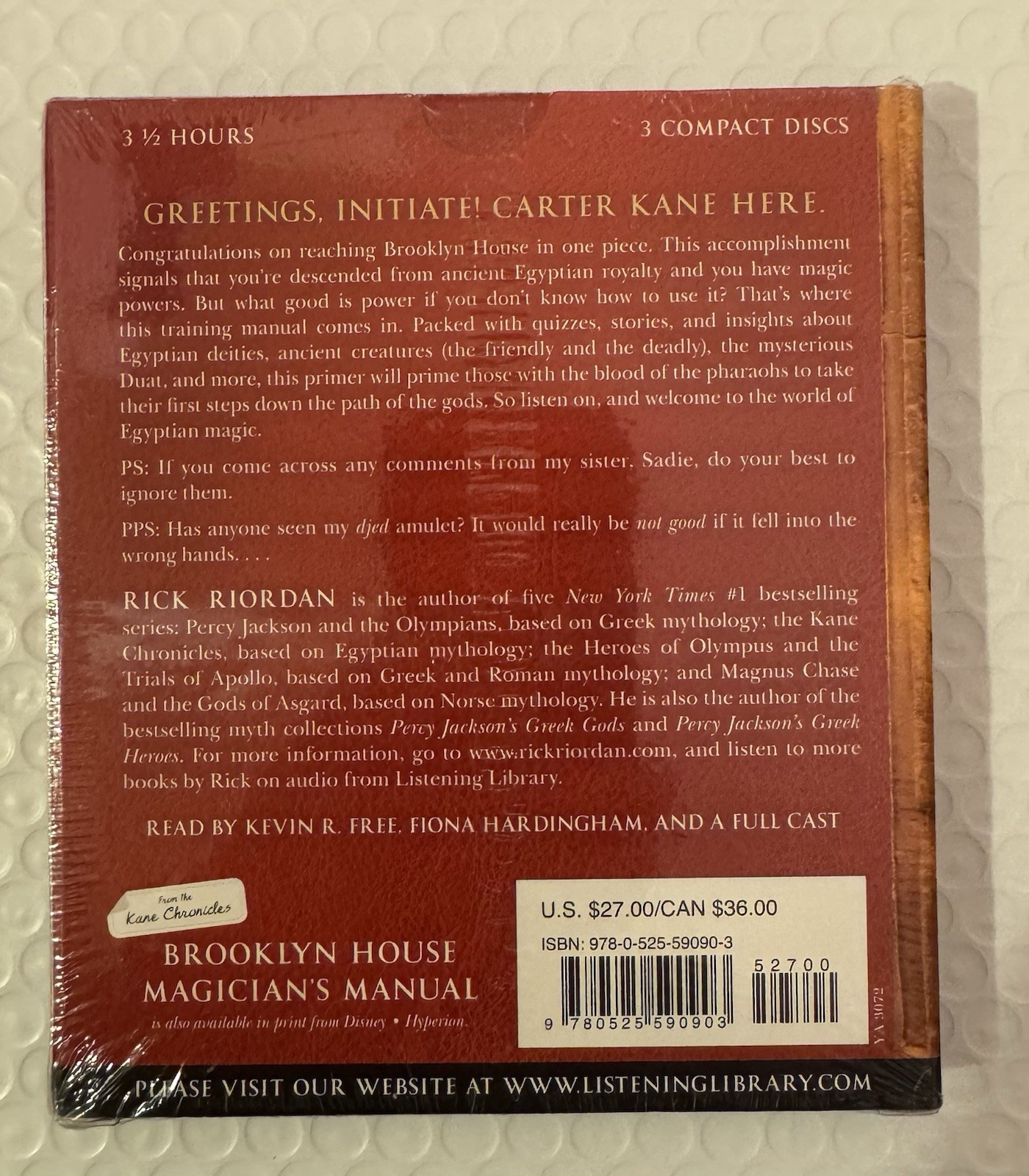 Brooklyn House Magician’s Manual (3-CD Audiobook) New And Sealed.