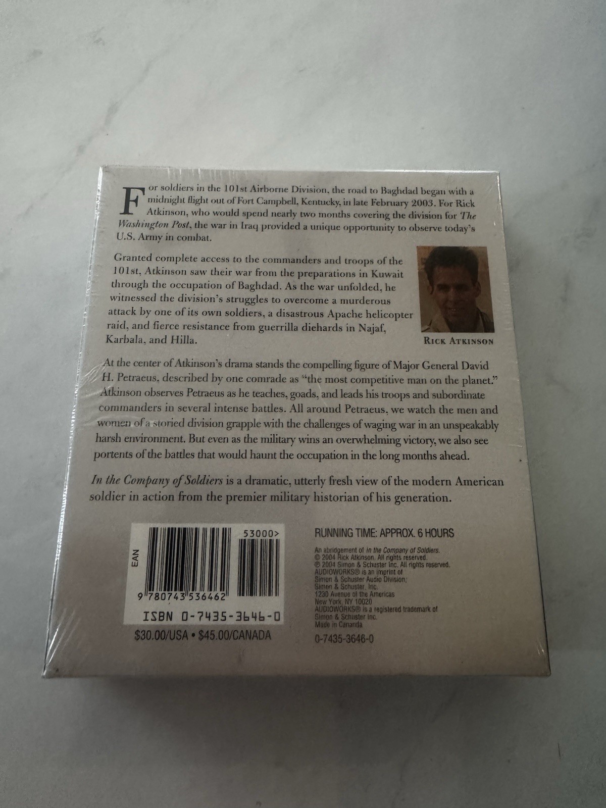 Rick Atkinson In The Company Of Soliders Audio CD’s SEALED