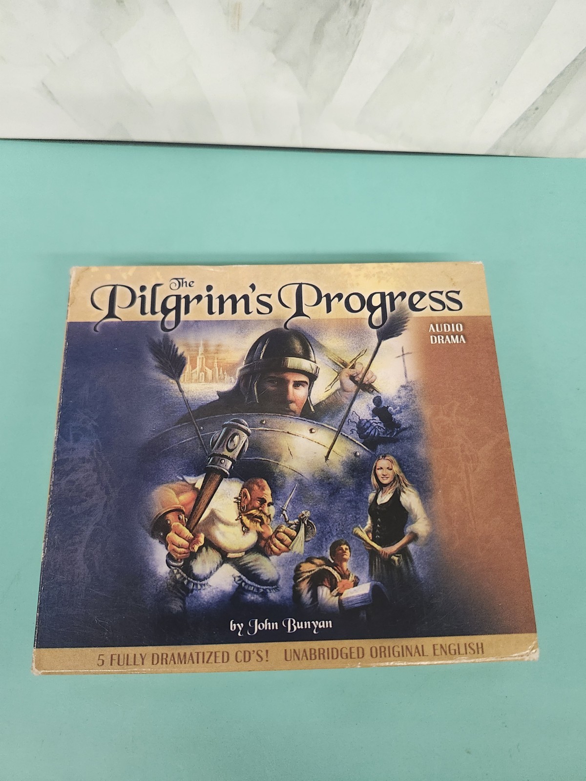 The Pilgrim’s Progress John Bunyan Unabridged Audiobook 5CD Set John Rhys‑Davies