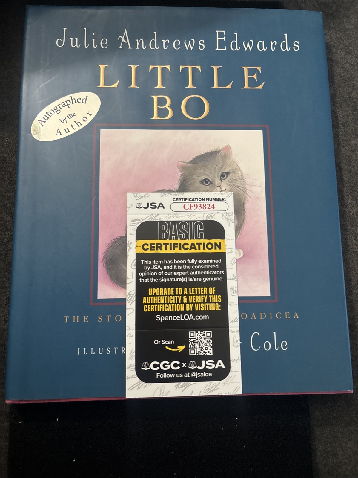 Signed 1st Ed.Little Bo : The Story of Bonnie Boadicea Julie Andrews Edwards JSA