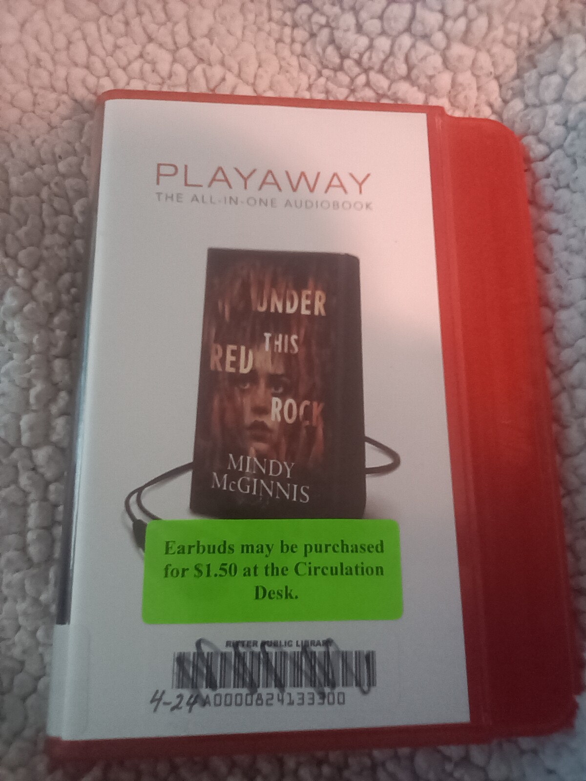 Playaway Mindy McGinnis Under This Red Rock Audio book. Ex library. Tested. VG