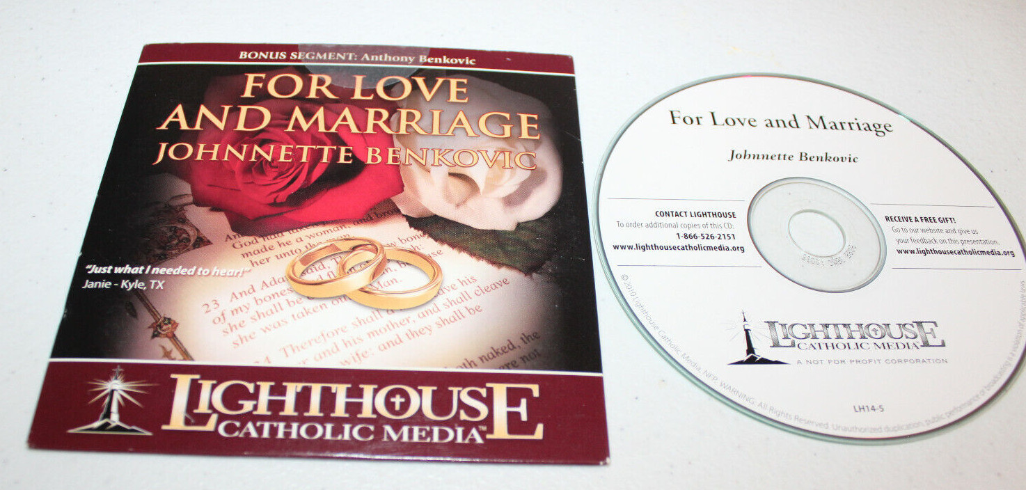 For Love and Marriage by Johnette Benkovic (CD 2010) Lighthouse Catholic Media
