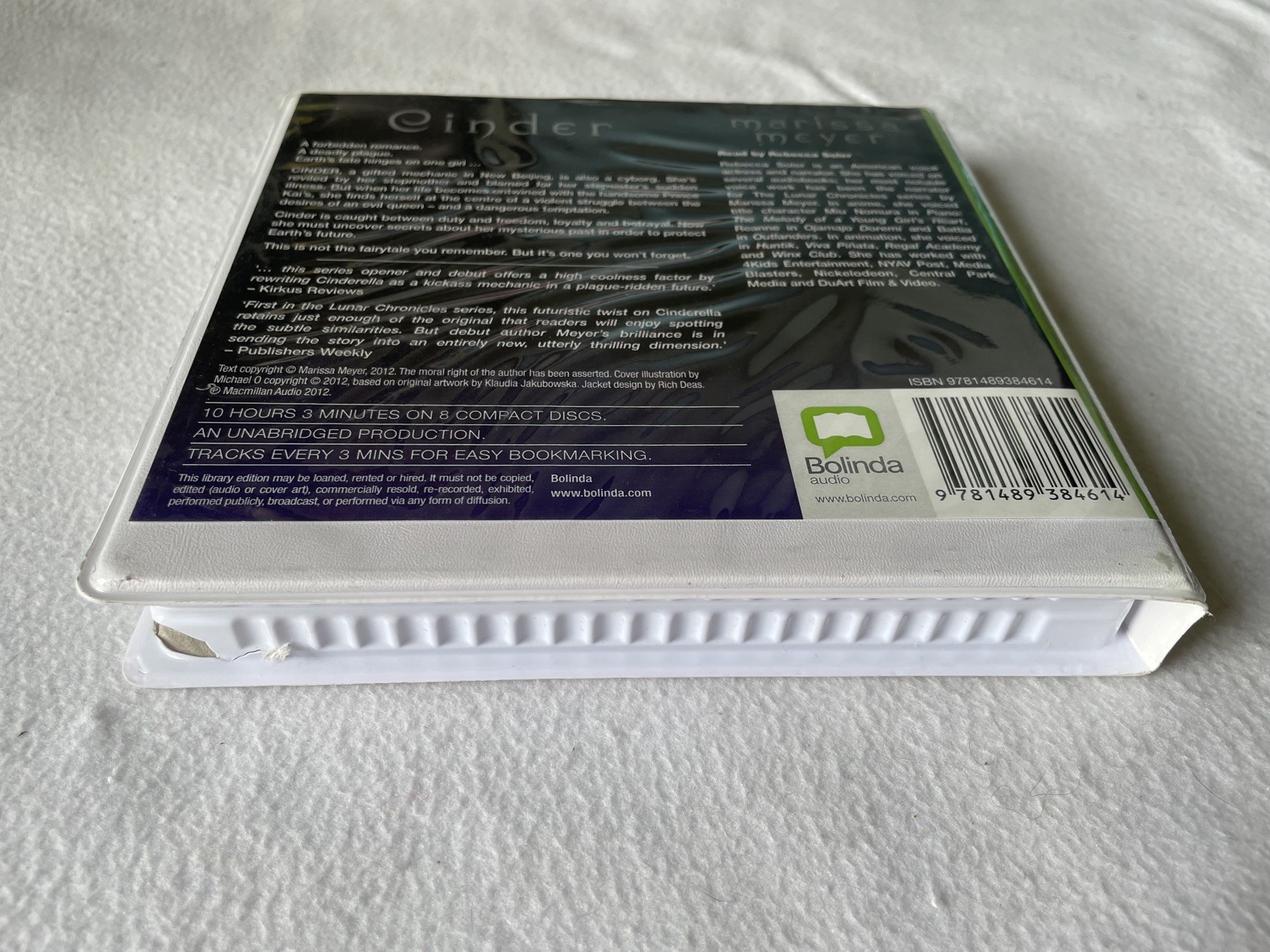 [EX-LIBRARY] Cinder by Marissa Meyer Unabridged Audiobook on 8 CDs
