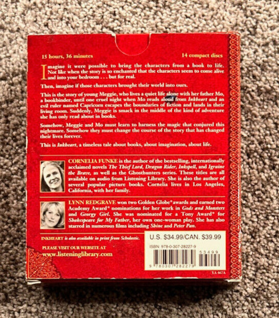 Inkheart by Cornelia Funke — Audiobook on CD (Unabridged)