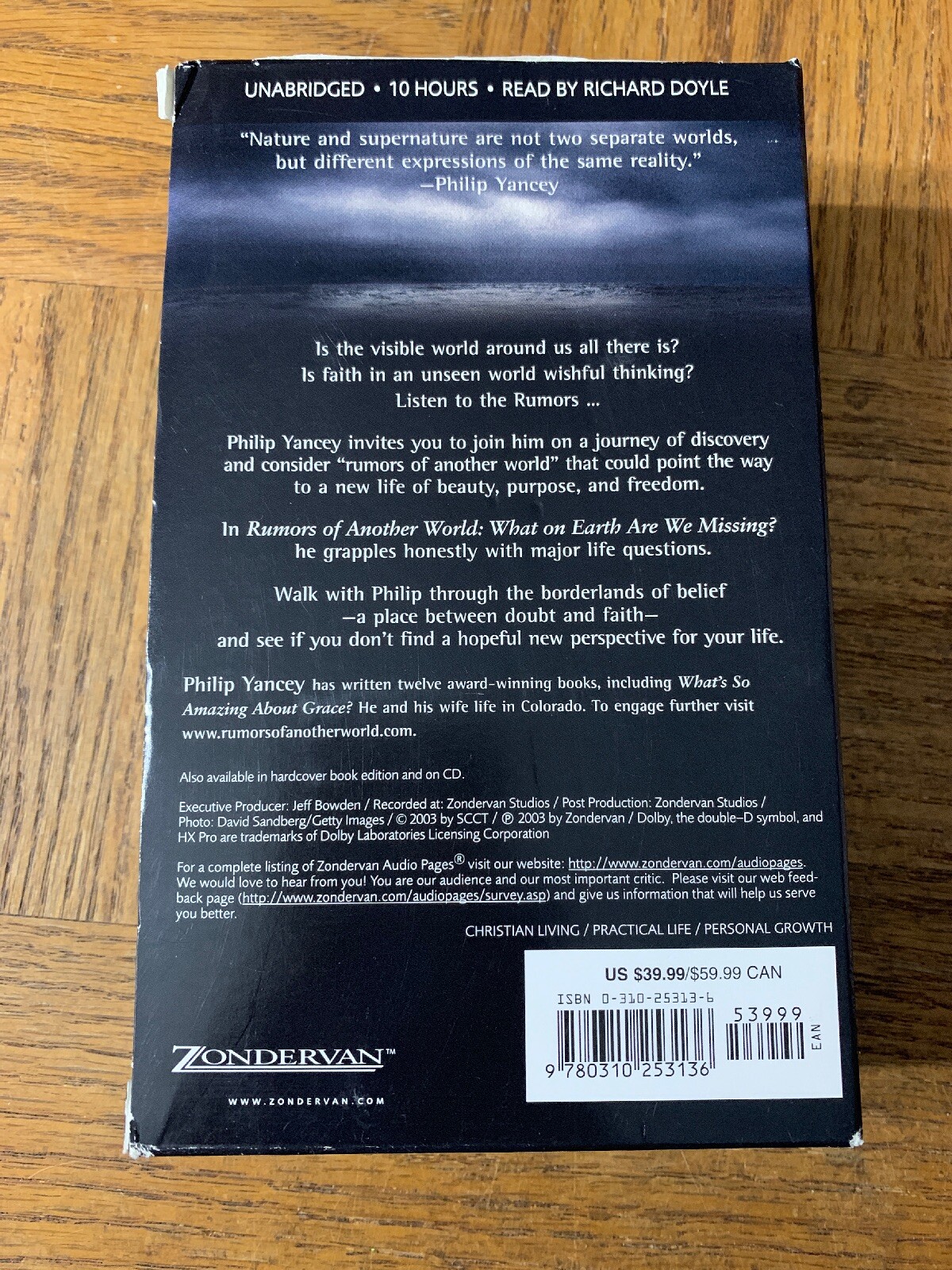 Philip Yancey Rumors Of Another World Cassette