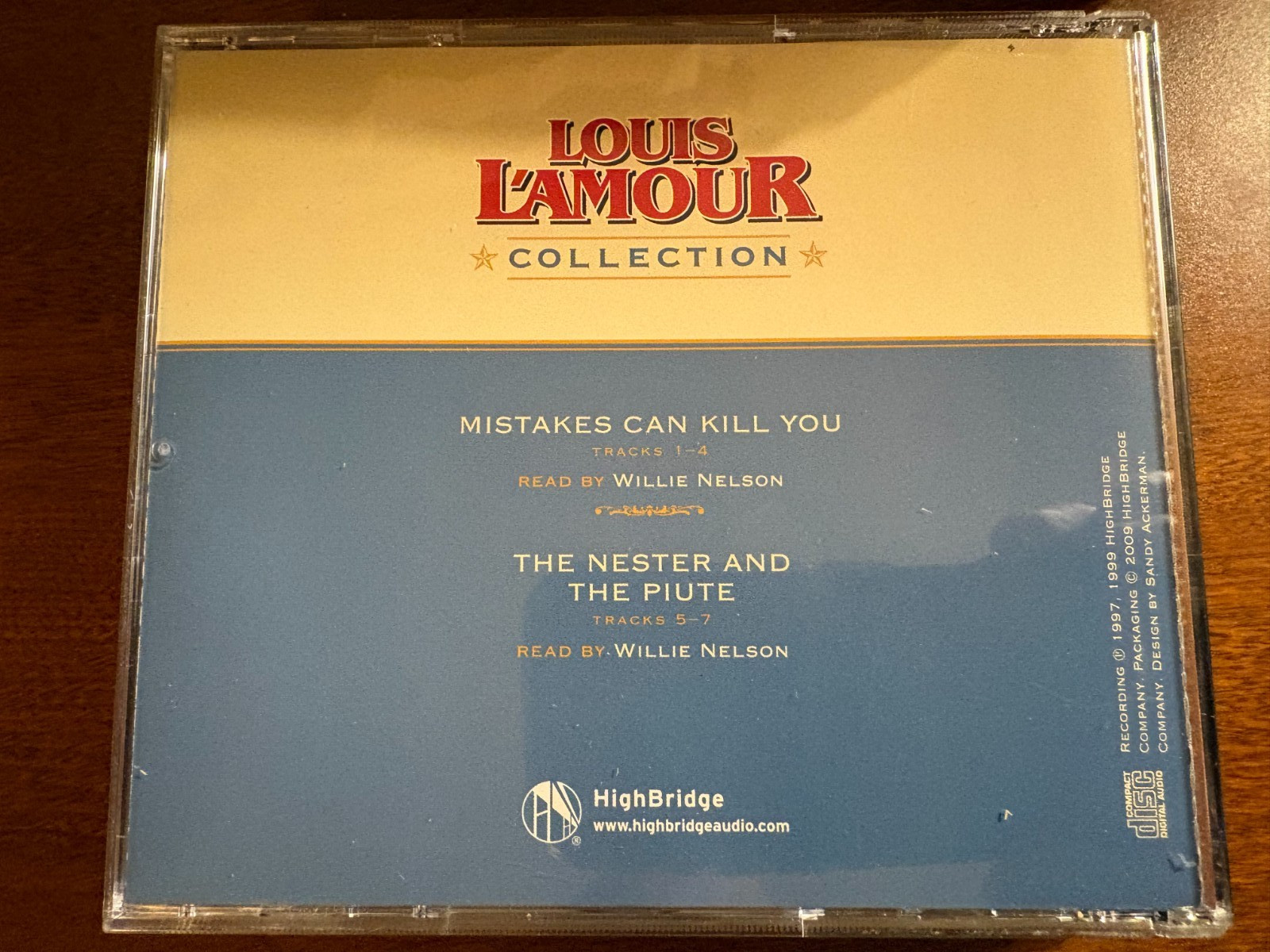 Louis L’Amour Collection 4 Audiobook CD’s Set Wooden Box – Willie Nelson