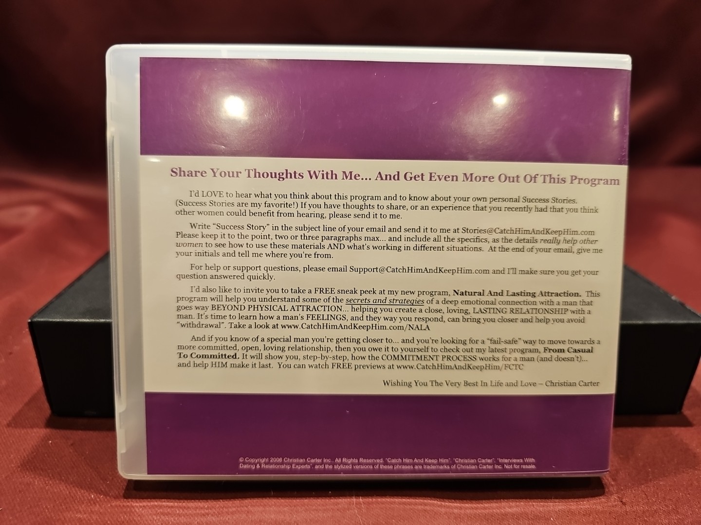 Catch Him & Keep Him: Interviews Audio + Lasting Attraction Dvd Christian Carter