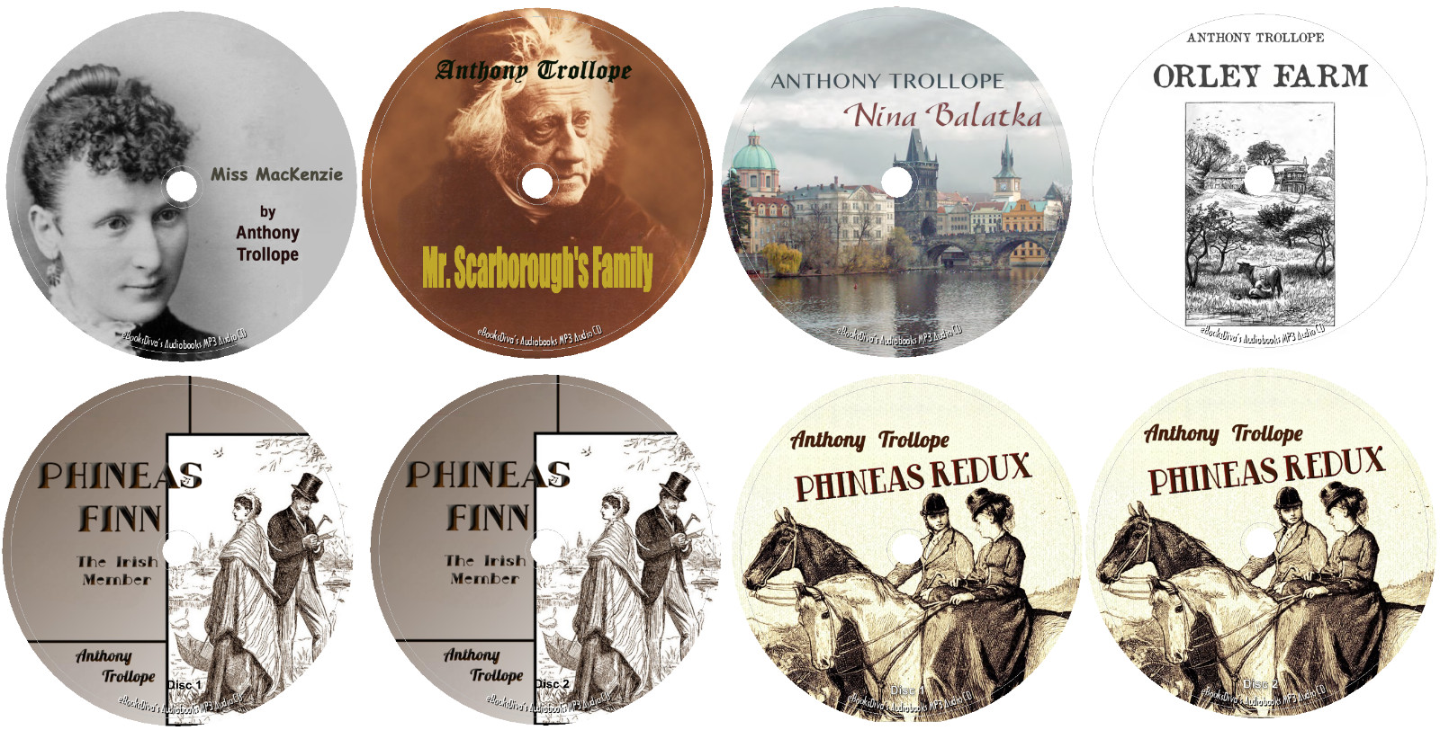 Anthony Trollope 56 Audiobooks Collection in 64 MP3 Audio CDs