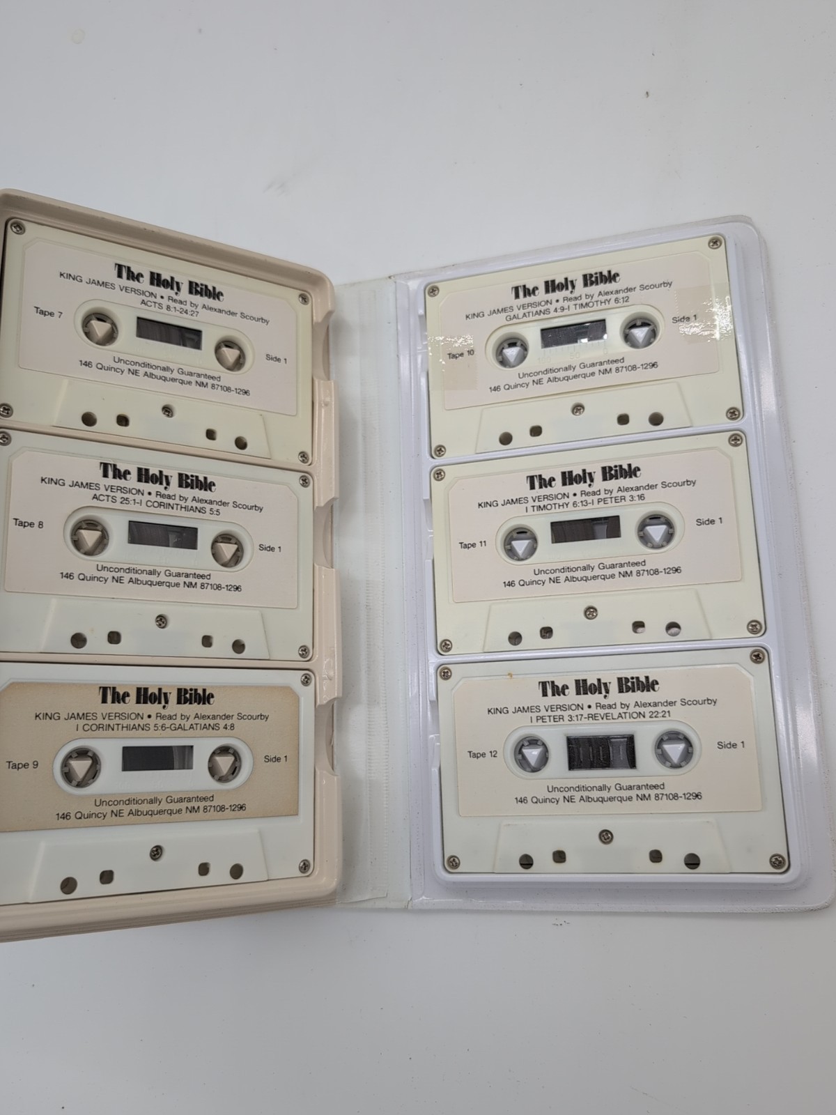 The Holy Bible Old & New Testaments 59 Cassettes KJV Read by Alexander Scourby