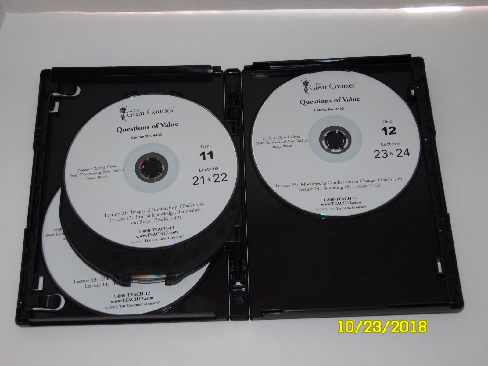 The Great Courses Questions of Value Vol. I-II 12 CD set (2005, CD) Prof Grim