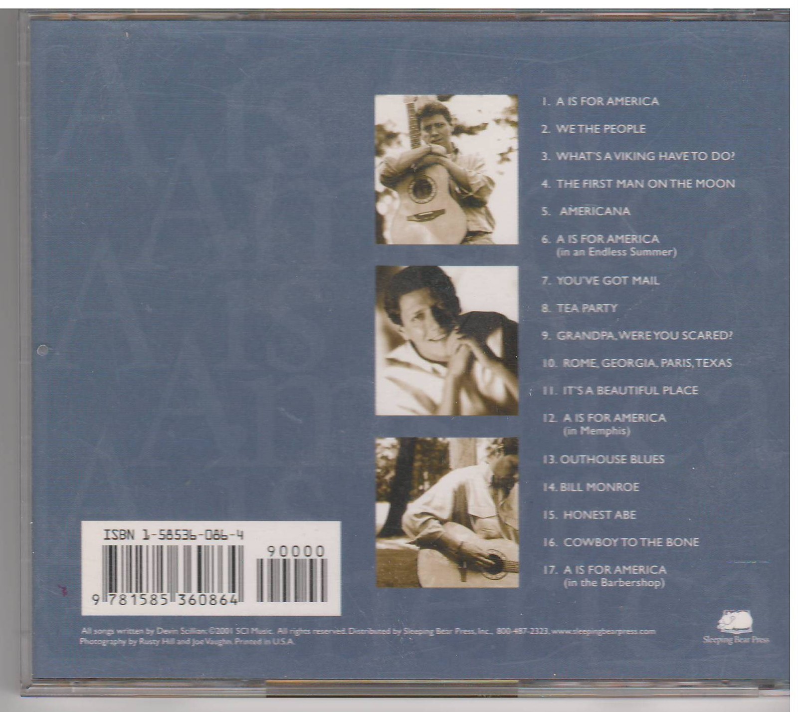 A IS FOR AMERICA Devin Scillian (CD, 2001, Sleeping Bear Press)